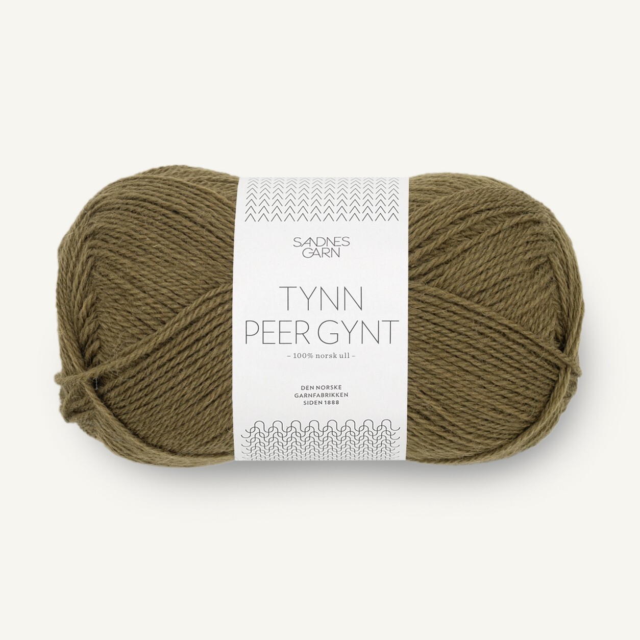 Tynn Peer Gynt by Sandnes Garn - Dark Olive (9873) - 50 g / approx. 205 m Wool