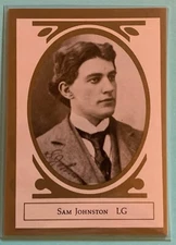 SAM JOHNSTON 1983 Chess Promotions Latrobe Police Birthplace of Pro Football 25