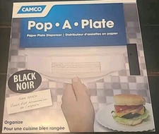 Camco 57006 Pop-A-Plate Black 8-3/4"-9" Paper Plate Dispenser