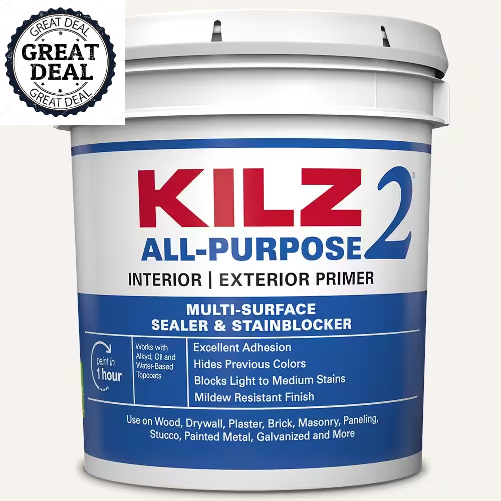 KILZ ALL PURPOSE 2 Gallon White Interior Exterior Latex MultiSurface