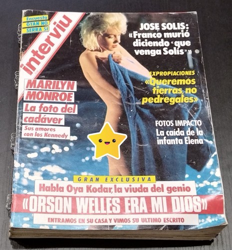 Revista Interviú, Nº494, noviembre 1985, Marilyn Monroe, la foto del cadáver