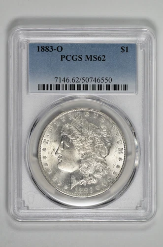 1883 O $1 Morgan Silver Dollar PCGS MS 62 with New Holder