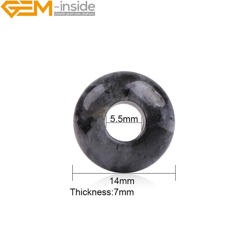 10 piezas espaciadoras cuentas de piedra natural rosquilla de jade para hacer joyas 14 mm Reino Unido - Imagen 4 de 108