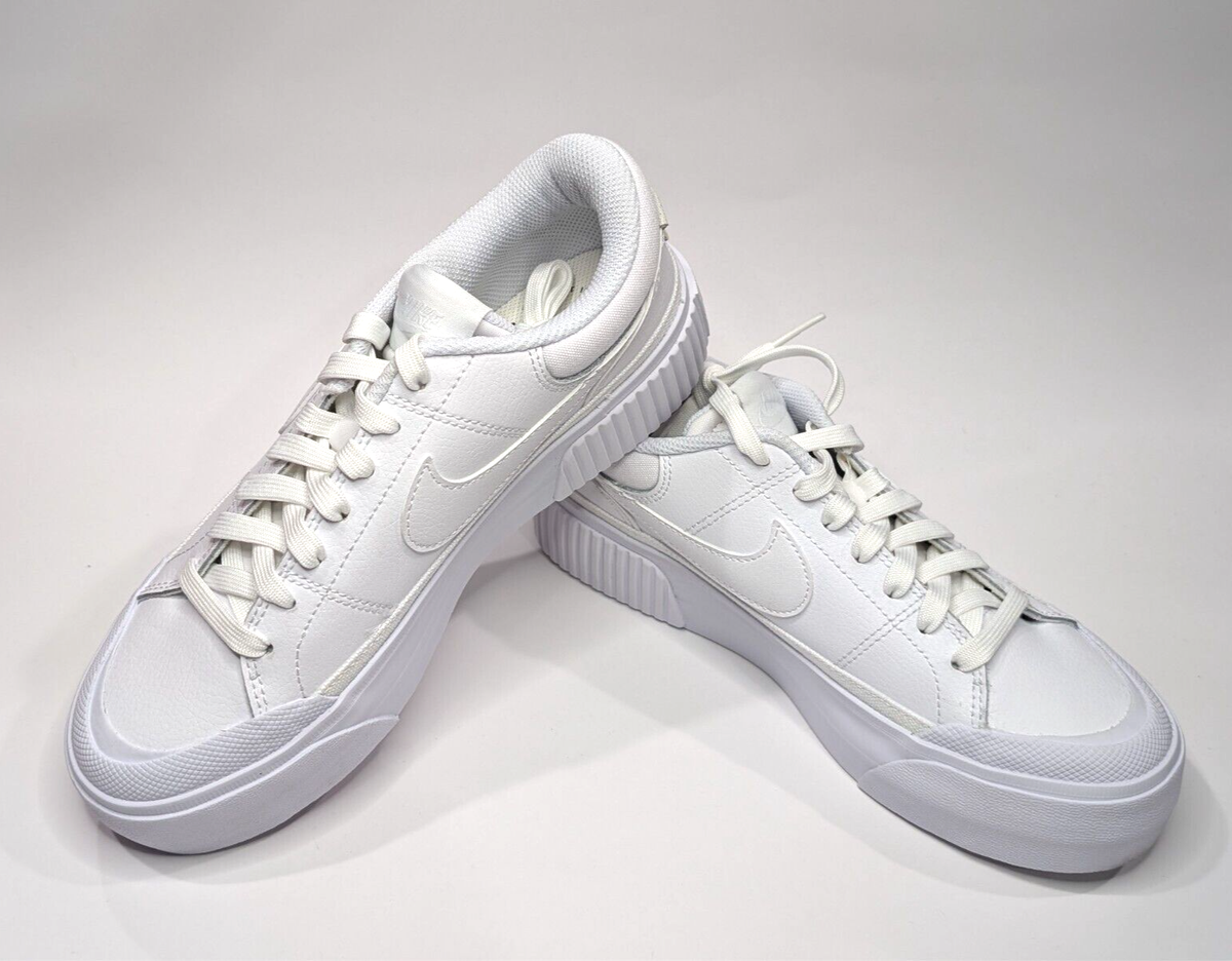 nike platform white shoes