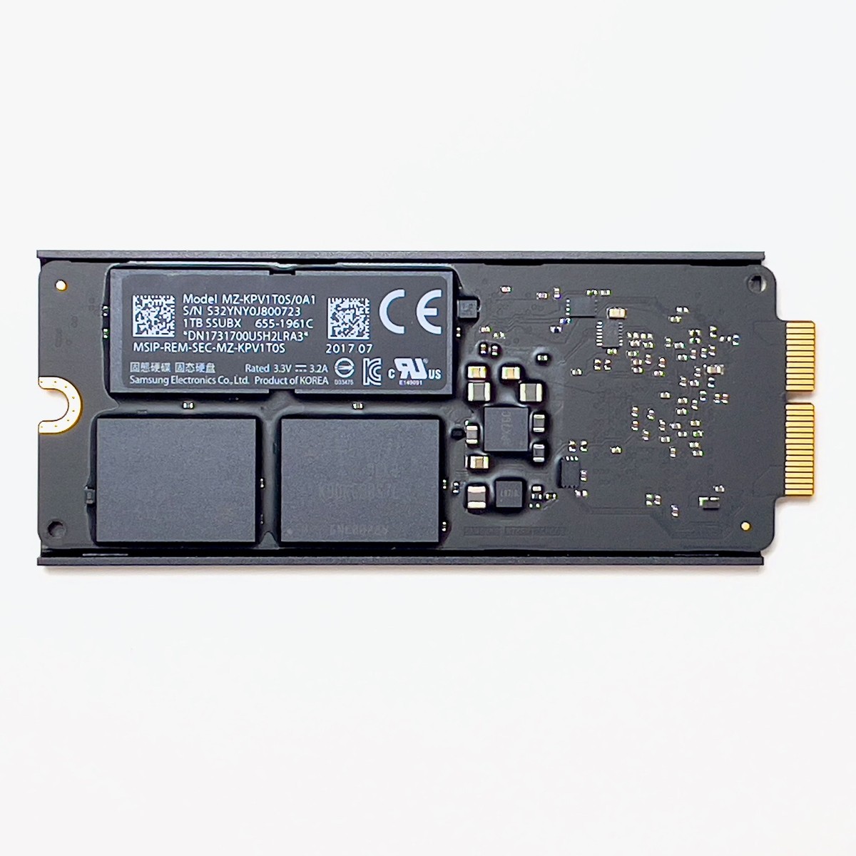 Apple 1TB PCIe Flash SSD MZ-KPV1T0S 655-1961C SM1024G SSUBX for