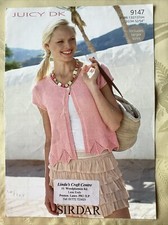 Sirdar knitting pattern 9147. Juicy DK cardigan 32-54" LARGE SIZES. Original