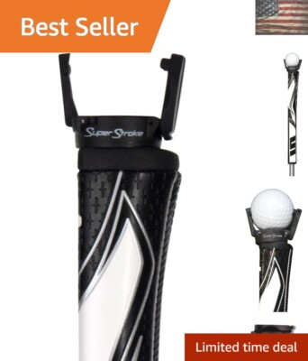 Black Golf Ball Pick Up Tool - Effortless Retrieval with Any Putter Grip!
