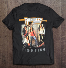 Thin Lizzy Fighting tee shirt fullsize for men and women