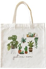 New- Plants Canvas Tote Bag Shopping Bag 15" x15"