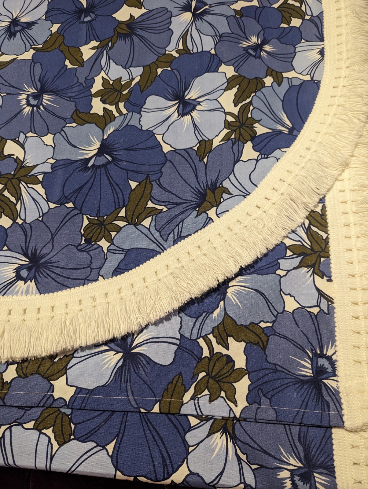 Vintage Dorma Bedspread Blue Floral Design eBay