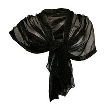 Meches Brillante Elegante Sciarpa Scialle Foulard ,Donna Stola Nero 
