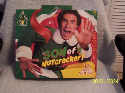 Elf Son Of A Nutcracker!  12 Days Of Socks Men's See All Photos New In Box