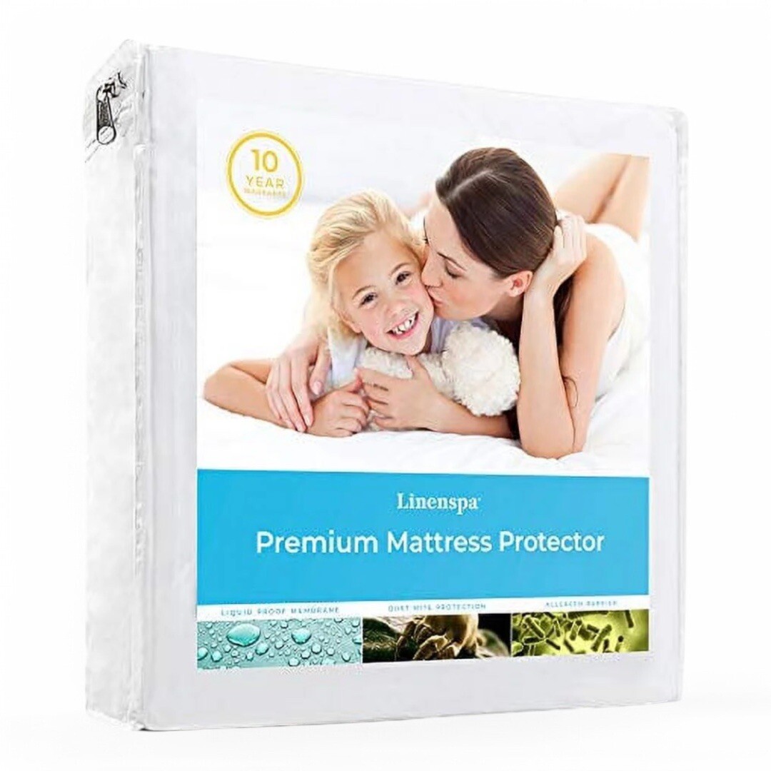 Full Mattress Protector - Waterproof, Breathable, Blocks Allergens, Soft-Full-image