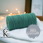 4MM macrame Braided cord, JADE, 100m, 100% Cotton Rope Yarn Craft Supplies Wall