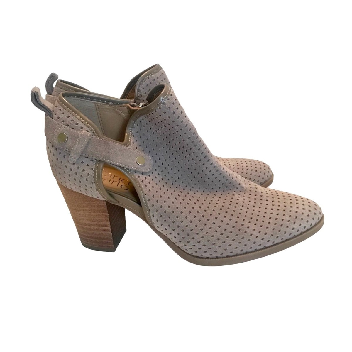 Franco Sarto Women's Size M Dale Tan Beige Suede Perforated