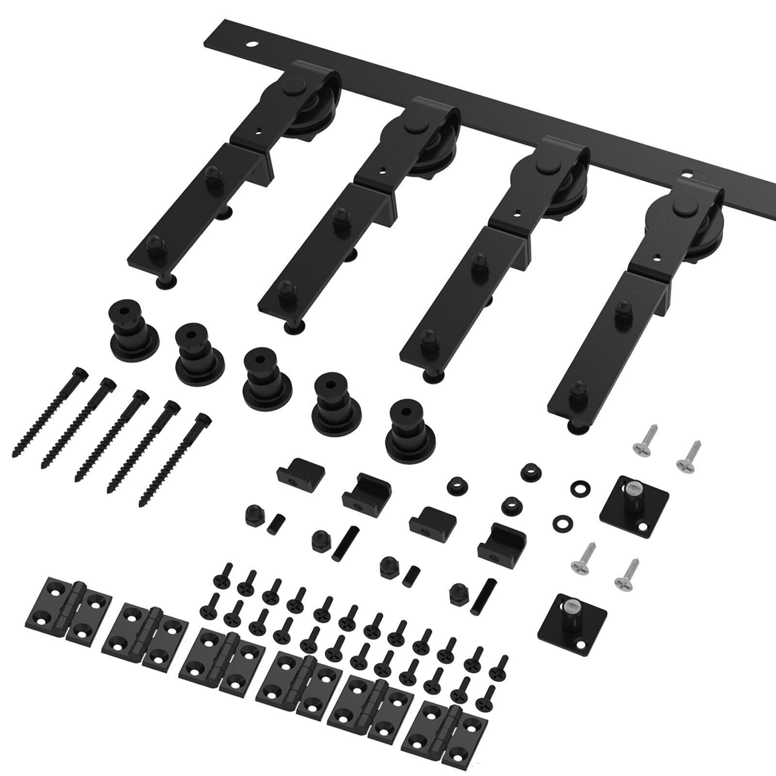 36.6FT BiFolding Sliding Barn Door Hardware Kit Heavy Duty for 2/4