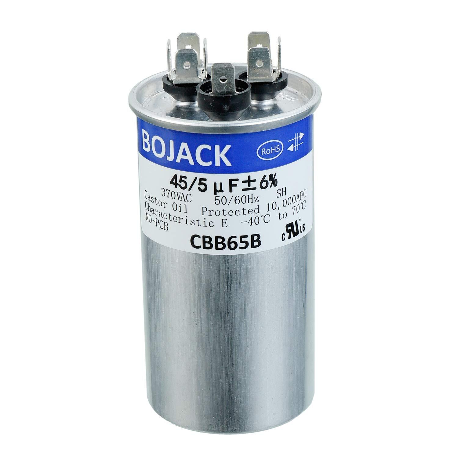 45+5uF 45/5MFD ±6% 370V CBB65 Dual Run Circular Start Capacitor for AC Motor ...
