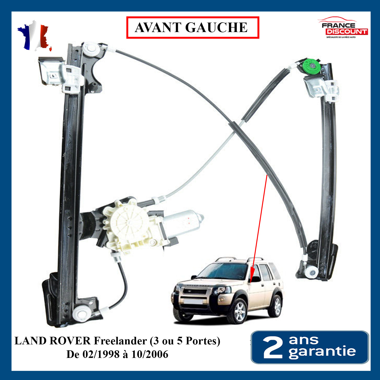 Lève-vitre de Freelander 1998 à 2006 idéal pour réparer sa vitre