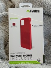 Evutec iPhone 11 PRO 5.8" Ballistic Nylon Red Heavy Duty Case with Car Mount