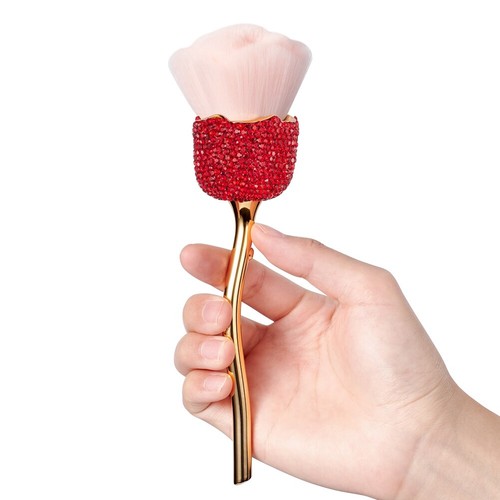 1PC Bling Powder Blush Brush Concealer Facial Brush Rose Shape Makeup Brush Soft - Picture 7 of 15