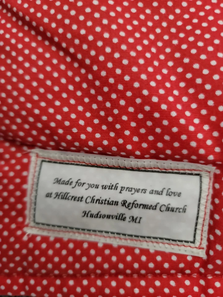 Dr. Seuss ~Cat In The Hat~ Baby Blanket Quilt Handmade Red White Blue - Image 4 of 4