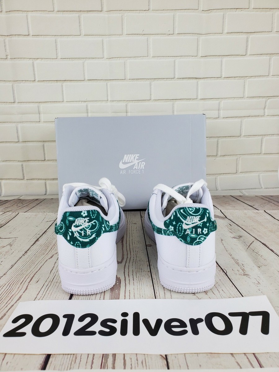 Size 7 Nike Women's Air Force 1 '07 Essential 'Green Paisley