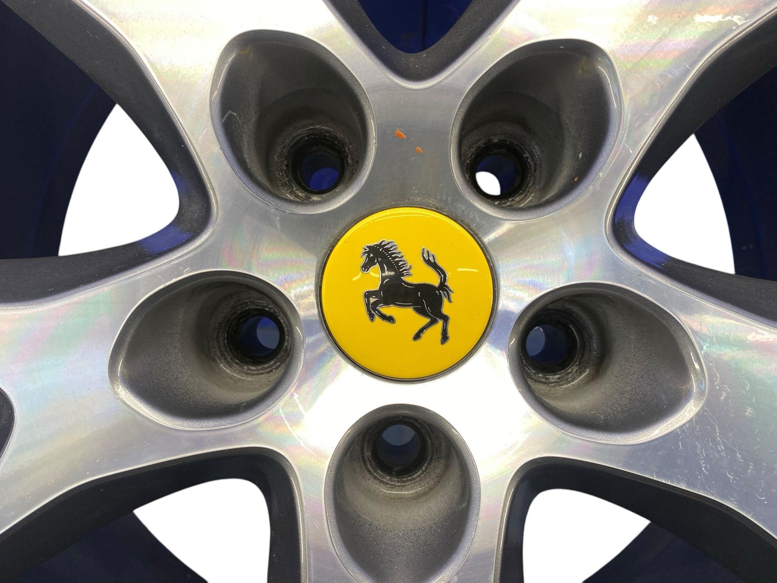 2008-2014 FERRARI CALIFORNIA 20X10 FIVE Y SPOKE WHEEL RIM SILVER *CURB RASH* OEM
