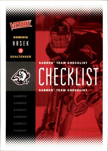 Dominik Hasek BUFFALO SABRES 2000-01 Upper Deck Victory #25