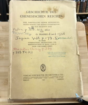 1930-48 Geschichte Des Chinesischen Reiches- Otto Franke- 4 Vols
