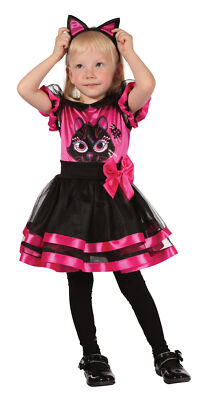 Kinder rosa Kätzchen Kleinkind Halloween süß Kostüm Outfit Kostüm Alter 2-3