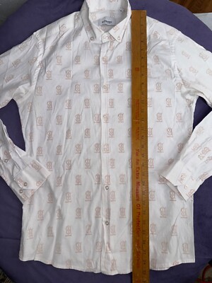 BURBERRY LONDON England Shirt Men M Long Sleeve White Dress Casual