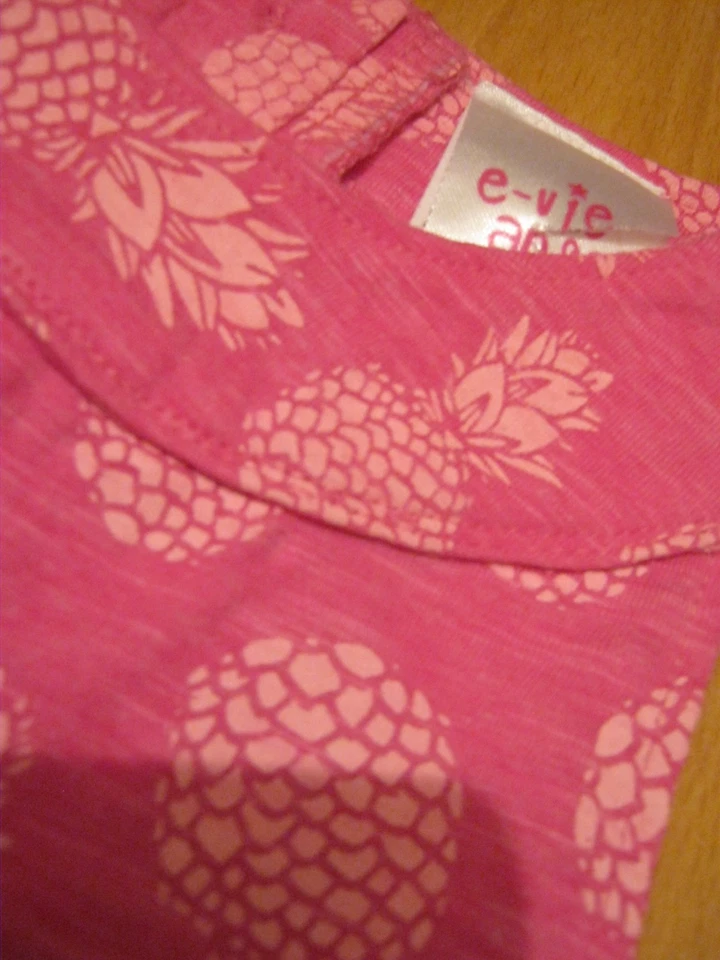 E-vie Angel Girls Dress Sleeveless Pineapple Jersey Tiered Flare Age 2 &3 Years - Image 2 of 4