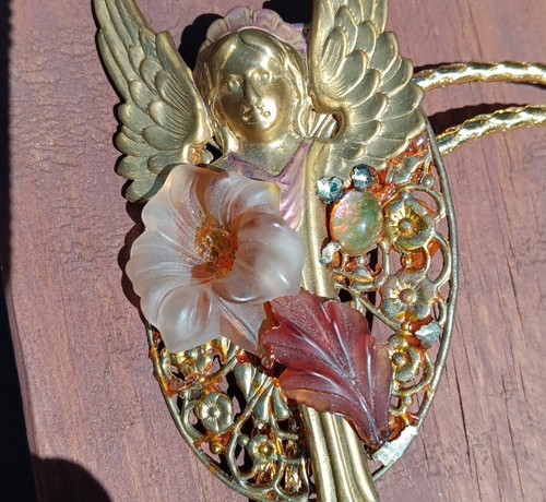 Angel Bolo Tie Brooch Handmade *READ* - Picture 3 of 10