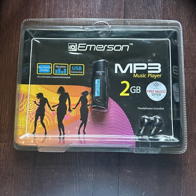 Emerson MP3 Music Player 2GB Headphones Included New Sealed In Package