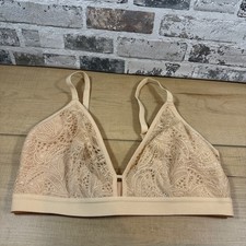 Lively Bralette Lace Triangle Cups Adjustable Straps Light Pink Size 2