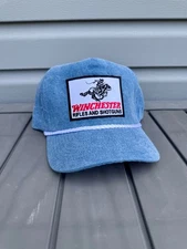 Vintage Winchester Denim Blue Trucker, Adjustable Snap, Unisex One Size