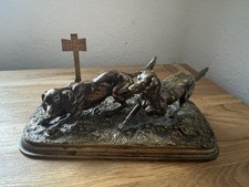 French Bronze Jagdhund / Hunting Pointer Dog  Unsigned