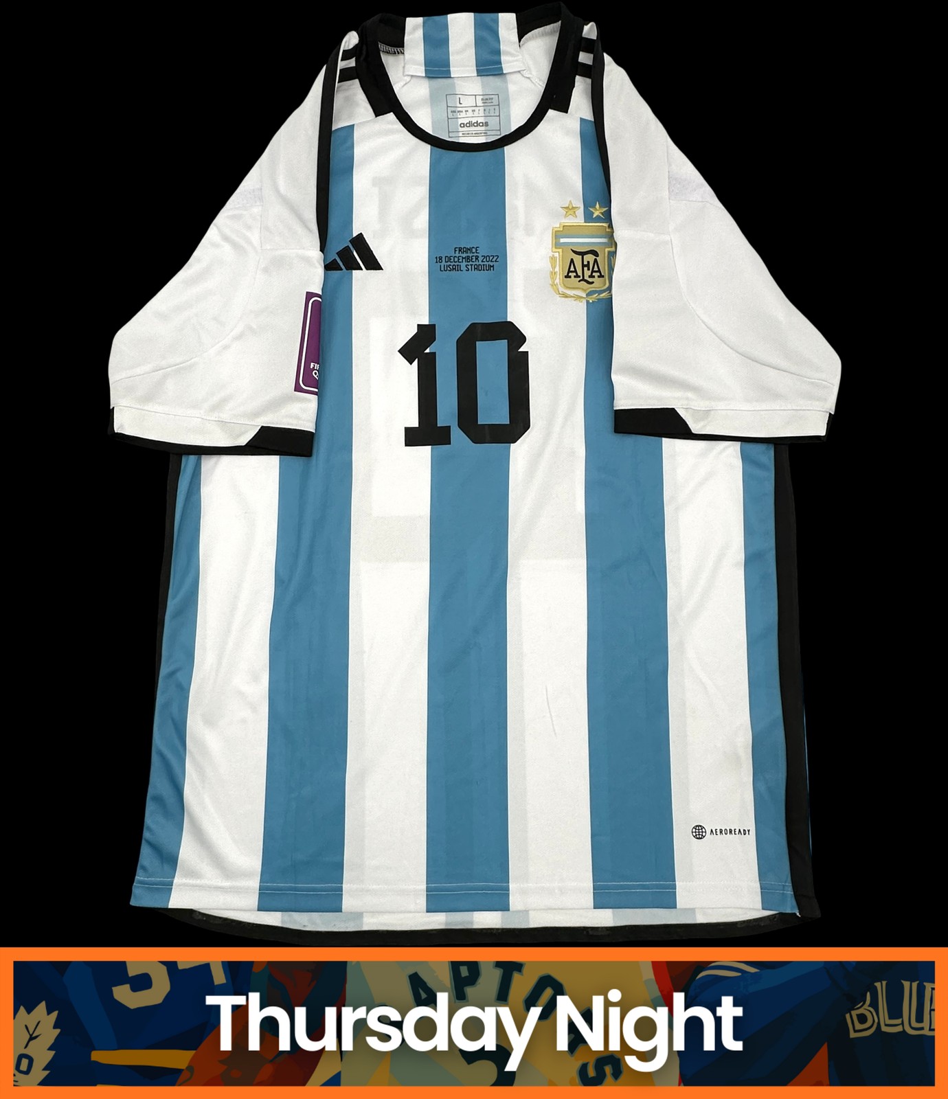 LIONEL MESSI SIGNED AUTO ARGENTINA QATAR WORLD CUP JERSEY BECKETT COA view 4