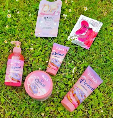 2 x  Geschenke + 4 x SET  ISANA SWEET DONUT Creme Seife Duschen Beauty Pflege NE