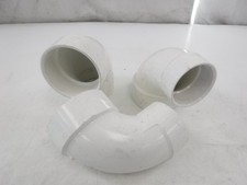3 Pack Charlotte Pipe 3" x 4" 329 DWV Hub PVC Reducing Elbows PVC 00329 0600