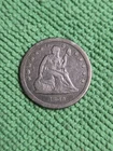 1859 Seated Liberty Quarter Nice 90% Silver Coin