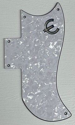 White Pearl Pickguard Scratch Plate Fit Gibson SG 61 Reissue E Logo Guitar
