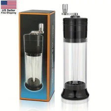 1pc 4-Layer 3 in 1 Hand Crank Tobacco Manual Aluminum Spice Herb Tobacco Grinder