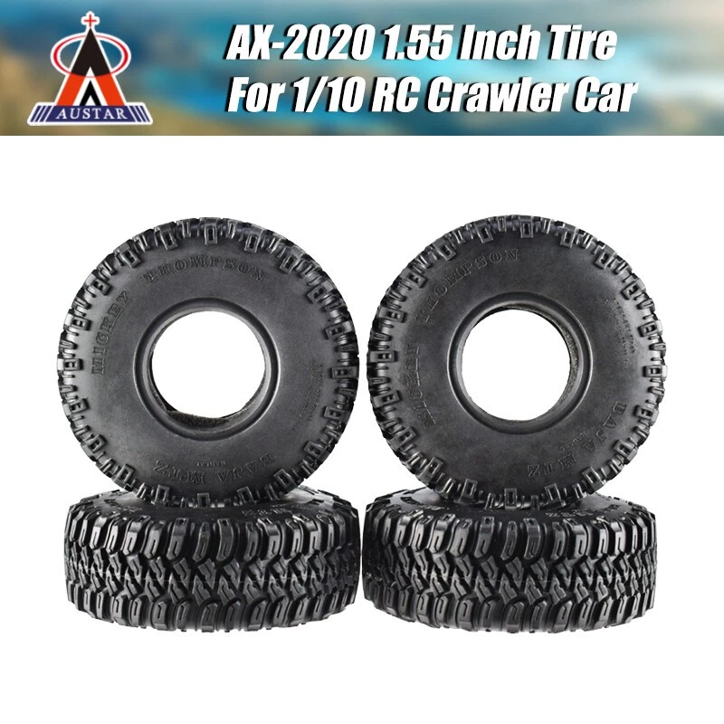 AUSTAR 4x 1.55" Soft Rubber Terrain Wheel Tires for RC Crawler for 1/10 Axial - Image 2 of 4