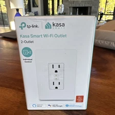TP-LINK KP200 2-Socket Kasa Smart Wi-Fi Power Outlet, 1-pack, White