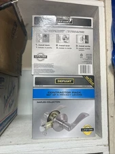 Defiant Naples Satin Nickel Bed/Bath Door Handle Contractor Pack (4-Piece)