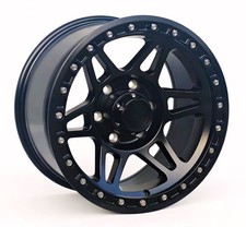 17 X 9 Inch Matt Black Ss Rivets Wheels Rim 6 X 5.5 Wheel 6 Lug Et 0 Mm Cb 110.1