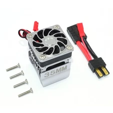 NEW GPM Alum 35mm Motor Heatsink with Cooling Fan Traxxas TRX-4 FREE US SHIP