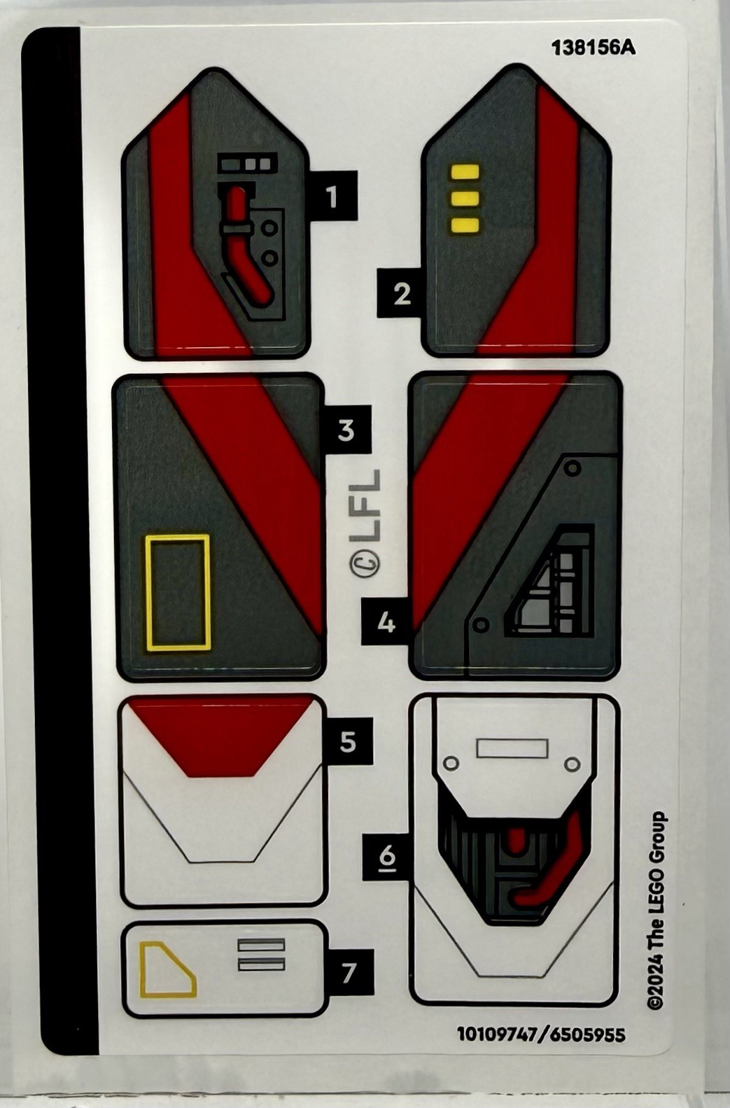 LEGO&reg; Star Wars 75388 Jedi Bob&rsquo;s Starfighter Sticker Sheet NEW Set Part