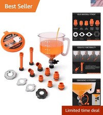 No-Spill Coolant Funnel Kit, Spill Proof Funnel Bleeder with Adapters. Univer...
